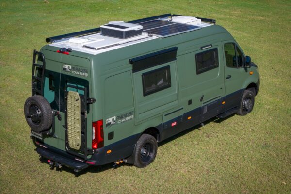 Paradise Oasis motorhome from above and behind